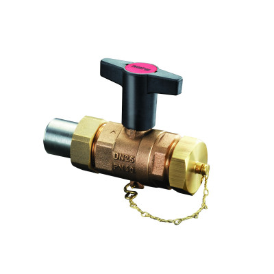 Kohout kulový Oventrop Optibal PN40 DN32 MF NAVAŘOVACÍ BRONZ