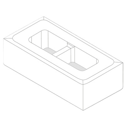 Tvárnice plotová Ferobet Basso 60X20X12CM ANTRACIT