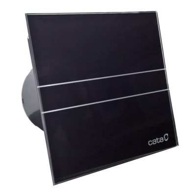 Ventilátor axiální na zeď Cata e120 GBT SKLO ČASOVAČ ČERNÁ
