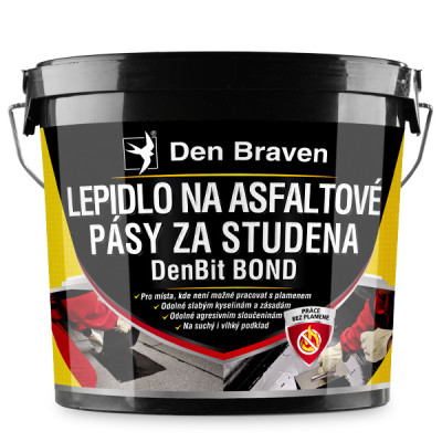 Lepidlo Den Braven na asfaltové pásy ZA STUDENA KBELÍK 5 KG, ČERNÁ