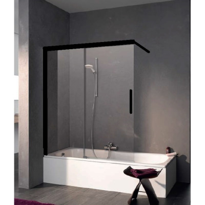Zástěna vanová Kermi Nica NIH2L 120X150CM LEVÁ ČERNÁ/ČIRÉ+KC
