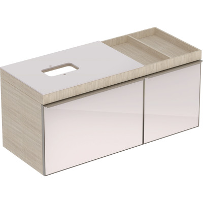 Skříňka umyvadlová Geberit Citterio 119X54X51CM BÉŽ.DUB/TAUPE SKLO