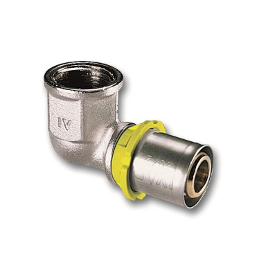 Koleno vnitřní závit Press Ivar PT 5712- GAS 1/2˝X20 NIKL.MOSAZ/HNBR(5)