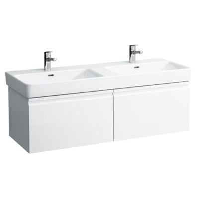Skříňka umyvadlová Laufen Pro S 126X45X39CM 2 ZÁSUVKY BÍLÁ LESK