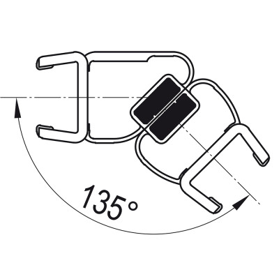 Těsnění svislé magnetické 90° Ronal Pur PRO 8MM SKLA. SET 10 PÁRŮ
