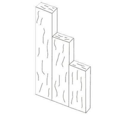 Palisáda štípaná Ferobet 15X7.5X50CM ANTRACIT