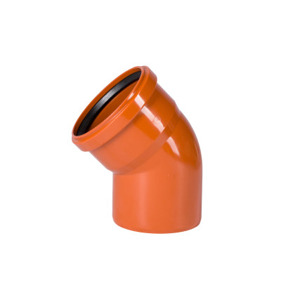 Koleno kanalizační PVC KGB 125/45° (KGB 125/45) (BAL.175)