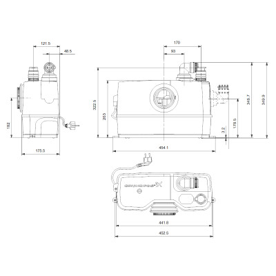 Stanice přečerpávací Grundfos Sololift 2 WC-1 230V