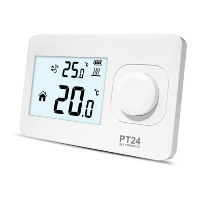 Termostat manuální PT24 S PODSVÍCENÝM DISPLEJEM