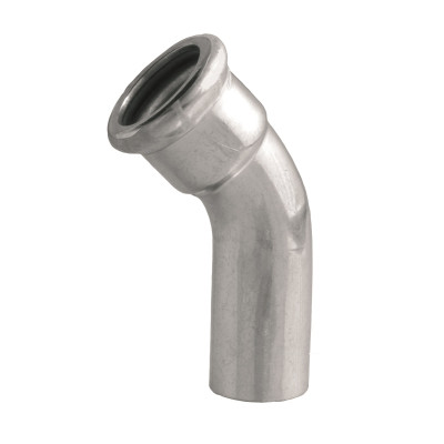 Oblouk 45°Press 1 zásuv.konec Ivar IVC23 PR.22MM UHLÍK.POZIN.OCEL/EPD(20)