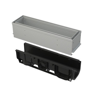 Žlab venkovní Alcaplast AVZ štěrbinový NÁSTAVEC REVIZ.100MM POZINK.OCEL