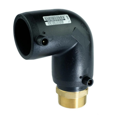 Elektro přechodka Clevelings koleno 90° VNĚJŠÍ D75X2 1/2˝, PE100, SDR7,4