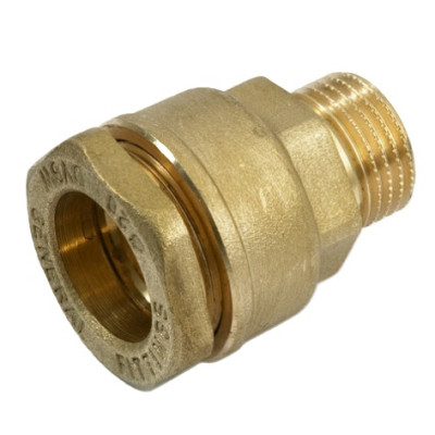 Spojka svěrná - PE trubka General FITTINGS A 1˝X32 VNĚJŠÍ MOSAZ