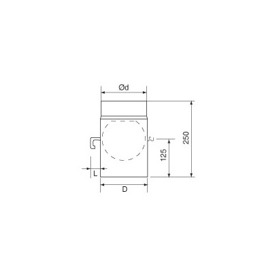 Trubka s klapkou DN 160 2mm 200MM ORM/160