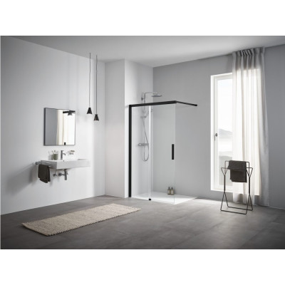 Zástěna Walk-in Kermi Nica NIJ2L 180X200CM LEVÁ ČERNÁ/ČIRÉ+KC
