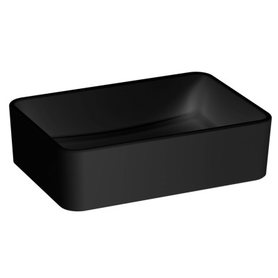 Mísa umyvadlová Jika Cubito 50X35CM ČERNÁ MAT BEZ UMYV.ZÁTKY