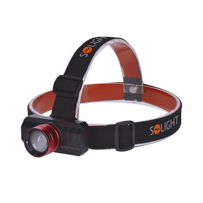 LED svítilna čelová nabíjecí Solight 3W,150LM, ZOOM, LI-ION