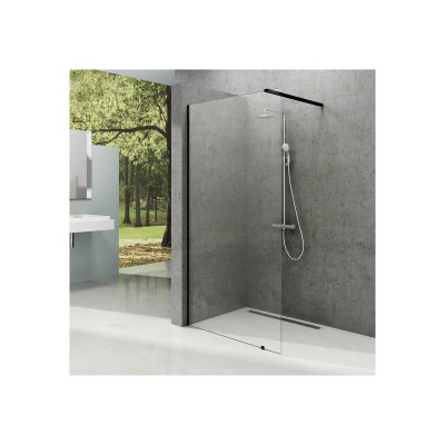 Kout Walk-in + W set Ravak Wall 160X200CM ČERNÁ/ČIRÉ SKLO