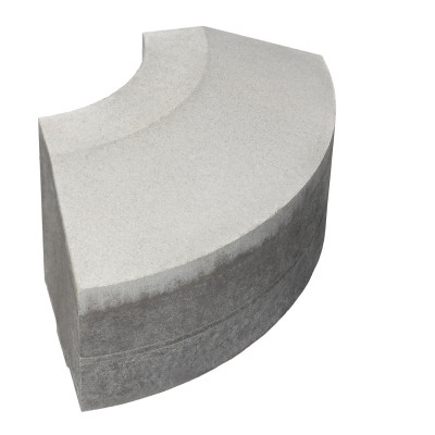 Obrubník silniční beton. Best Ronda vněj POLOMĚR 0,5, V.30CM, PŘÍRODNÍ