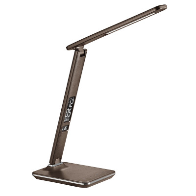 Lampička LED stolní displej Solight 9W, KŮŽE, HNĚDÁ