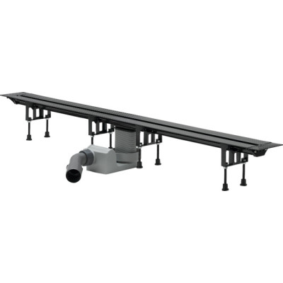 Žlábek sprchový Vario 496510 30-1200MM ČERNÝ PLAST (BAL.1/30)
