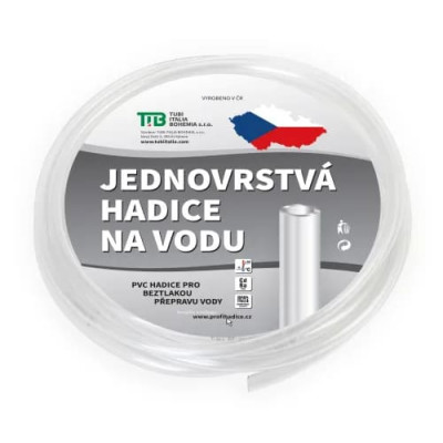 Hadice jednovrstvá Tubi BT crystal 7X10MM L=5M PRŮHLEDNÁ