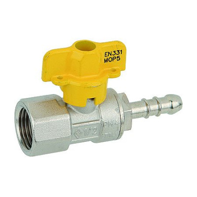 Kohout kulový vzorkovací plyn Bugatti MOTÝL F PŘÍMÝ 1/2˝X14MM (20/80)