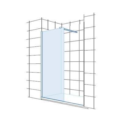Zástěna sprchová Walk-in Jika Ponta DF 120X195CM STŘÍBRNÁ/TRANSPARENT