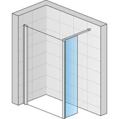 Stěna otočná 90°k Walk-in Ronal Top-Line S 44X200CM ALUCHROM/DURLUX