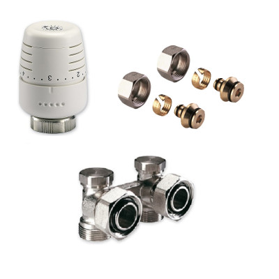 Vekolux přímý 2-trubkový Ivar KIT DD 345 EK X15X1 CU NIKL.MOSAZ
