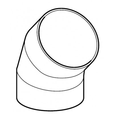 Koleno segmentové Geberit PE D200/45°