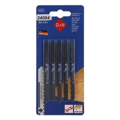 Plátky do přímočaré pily HCS B&D 75/1,3MM 5KS 12340