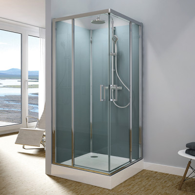 Kabina křídlová Ronal Modul varianta 4 80X100X203CM STŘÍB/ČIRÉ
