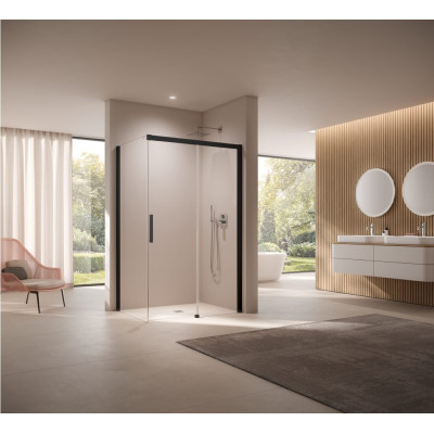 Dveře posuvné Kermi Nica NID2R 180X200CM PRAVÉ ČERNÁ/ČIRÉ+KC