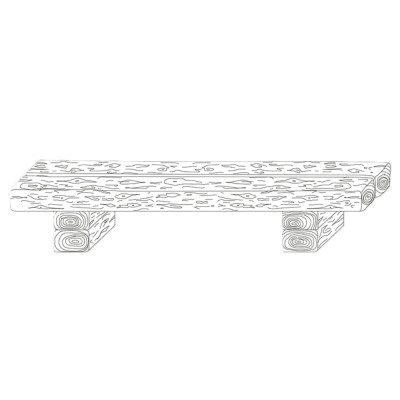 Lavice trám 150 Ferobet Dřevěný program 150X50X45CM STARÉ DŘEVO