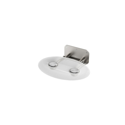 Sedátko sprchové Ravak Ovo-P II 350X410X130MM CLEAR ČIRÁ