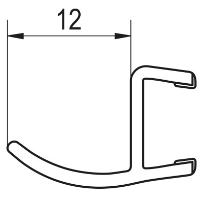 Těsnění svislé Ronal Pur PRO 8MM SKLA. 200CM SET 10KS