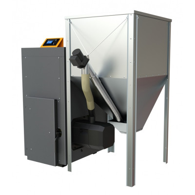 Kotel automatický na pelety Benekov K45 STANDARD 45KW ZÁSOB.575L LEVÝ