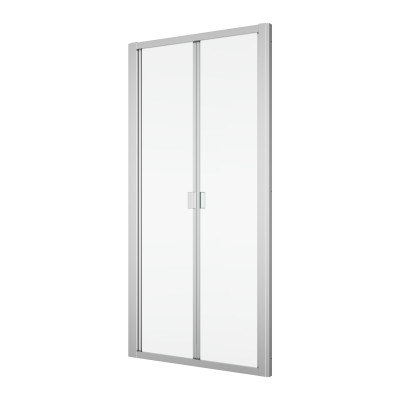 Dveře zalamovací Ronal Divera 80-100 V. DO 200CM ALUCHROM/BÍLÉ LINKY