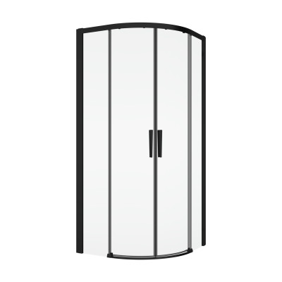 Kout posuvný Ronal Divera 1/4-kruh R550 100X100X200CM P ČERNÁ MAT/DURLUX
