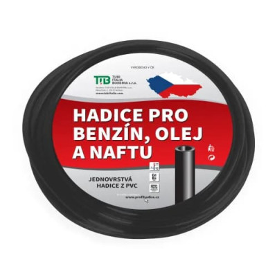 Hadice jednovrstvá na benzín Tubi BT 5X8MM L=25M ČERNÁ