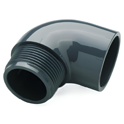 Koleno 90° tlakové PVC-U Clevelings D50X6/4 LEPENÍ/VNĚJŠÍ ZÁVIT