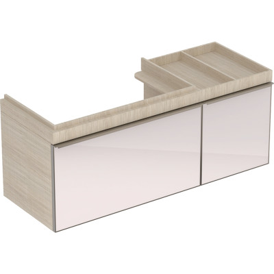 Skříňka umyvadlová Geberit Citterio 134X56X51CM BÉŽ.DUB/TAUPE SKLO