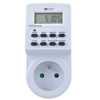Spínač časový digitální Solight 16 REŽIMŮ, LCD