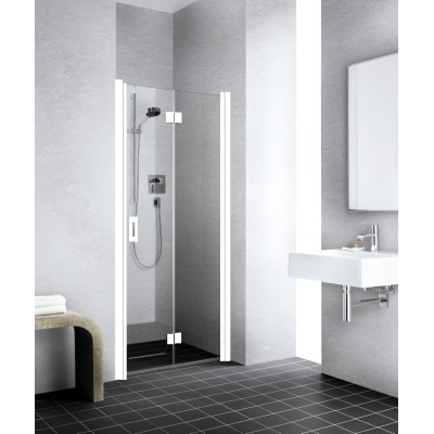 Dveře zalamovací Kermi Liga LI2SR 125X185CM PRAVÉ BÍLÁ/ČIRÉ