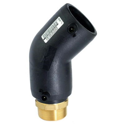 Elektro přechodka Clevelings koleno 45° VNĚJ. D25X3/4˝,PE100,SDR7,4 (12)