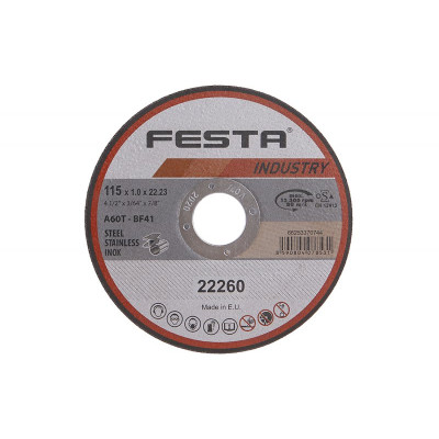 Kotouč řezný Festa INDUSTRY NA KOV 115X1X22.2MM