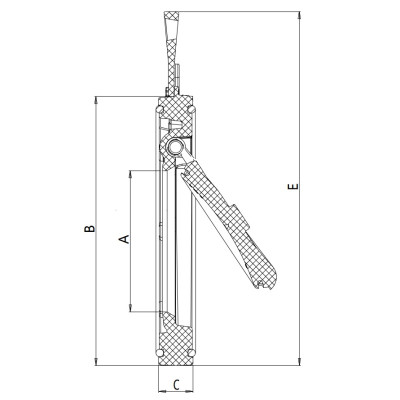 Klapka mezipřírubová zpětná PVC-U CLEVELINGS D200MM