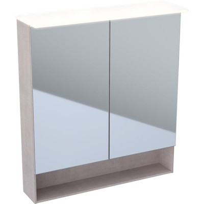Skříňka zrcadlová s osvětlením Geberit ACANTO 75X83X21.5CM DUB MYSTIC