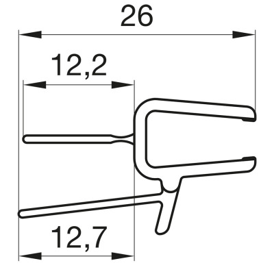 Těsnění vodorovné Ronal Cadura. Top-Line S PRO 6MM SKLA.S FRÉZOVÁNÍM 5KS